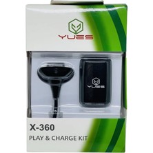 1001 Xbox 360 Uyumlu Oyun Kolu Şarj Seti | Pil ve Kablo Dahil