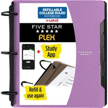 1001 Esnek Doldurulabilir Defter + Çalışma Uygulaması, Kolej Çizgili Kağıt, 1-1/2 Inç Techlock H