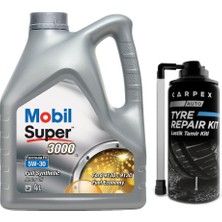 1001 Super 3000 X1 Formula Fe 5W30 Motor Yağı 4 L + 00120 Carpex Lastik Tamir Kiti