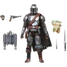 1001 The Black Series The Mandalorian & Grogu, The Mandalorian & Grogu Deluxe Koleksiyon 15 cm Aksiyon Fi