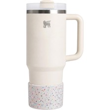 1001 Konfetti Glitter Silikon Tumbler Alt Koruyucu, 30OZ/40OZ Quencher ile Uyumlu Bardak Tabanı Boot Aks