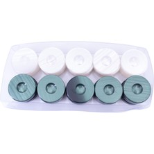 1001 Sedefli Yeşil - Beyaz 35 mm Tavla Pulu 3,5 cm