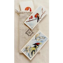 1001 Didosol Özel Tasarım, Suluboya Çizim, Kitap Ayracı Seti 1 (Kuşlar - 10 Ayraçlık Set)