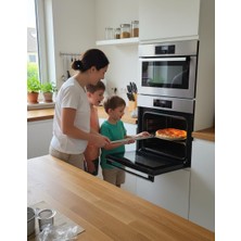 1001 304 Kalite Paslanmaz Çelik Yuvarlak Pizza Çevirme Küreği Ø 24 cm | 50 cm Çelik Sap | Ev Tipi F