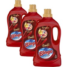 1001 Sıvı Çamaşır Deterjan Bakım Renkli 50 Yıkama, 3000 ml (3 Paketi)