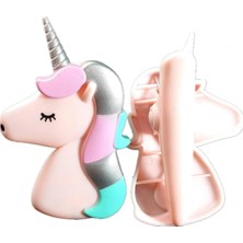 1001 2ADET Unicorn Tasarımlı Şezlong ve Plaj Havlusu Klipsi, Pembe Unicorn Figürlü Havlu Mandalı Pl
