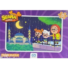 1001 Serra Kardeş Lisanslı 35 Parça Çerçeveli 34X24CM Çocuk Puzzle Yapboz Yeni Serisi (Mor)