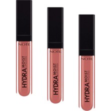 1001 Cosmetics Hydramoist Lipgloss Nemlendirici Dudak Parlatıcısı - 03 Just Nude - Nude (3 Paketi)