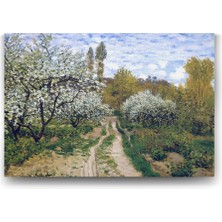 1001 Claude Monet - Elma Ağaçları Tablosu - 60X40CM