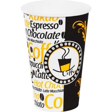 1001 12 Oz Desenli Kalın Karton Bardak, 300 ml Kağıt Bardak Latte ve Mocha Kahve Için 80 Adet (300, M