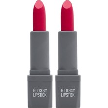 1001 Uzun Süre Kalıcı Yoğun Renk Veren Nemlendirici Parlak Ruj - Glossy Lipstick 318 Deep Fuchsia (2