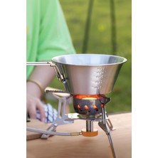 1001 Çelik 550 ml Katlanır Kulp Ölçekli Kamp ve Piknik Kasesi MT103