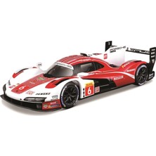 1001 963 #6 - Porsche Penske 1:24 Ölçekli Araba, Kırmızı ve Beyaz Ayrıntılı Kopya, Kapılar Açı