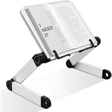 1001 Metal Ayarlanabilir Kitap Okuma Standı Rahle Çok Amaçlı Laptop Tablet Standı , Hobimtek