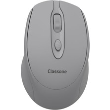 1001 Classone CBT14 Bluetooth + 2.4 Ghz Şarj Edilebilir Kablosuz Mouse - Gri
