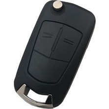 1001 Autohan Keys Opel Astra H Için 2 Butonlu Anahtar Kumanda Kabı, Siyah Plastik