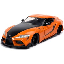 1001 Modeli Toyota gr Supra Turuncu Hızlı ve Öfkeli 9 F9 Ölçek 1:24 Orijinal 32097