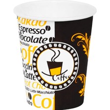 1001 7 Oz Desenli Kalın Karton Bardak, 180 ml Kağıt Bardak Çay ve Kahve Için 100 Adet (180, Mililitr