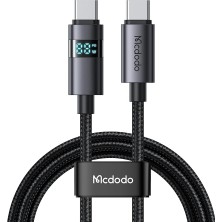 1001 CA-5610 Usb-C To Usb-C 100W Kablo Yatay LED Ekranli Siyah