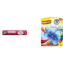 1001 Profesyonel Çöp Torbası, Jumbo Boy 80 cm x 110 cm X1 + Koroplast 5 Etkili Wc Blok 2'li Beyaz Sabu