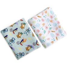 1001 Milk&moo 2li Jungle Friends Müslin Örtü 100X130 cm