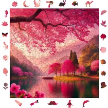 1001 Ahşap Puzzle Yetişkin - Sakura Huzuru - 353 Parça, 29 x 29 cm - Yapıştırıcı Folyo Dahil - Be