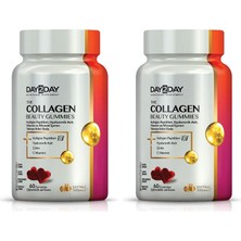 1001 DAY2DAY The Collagen Beauty Gummies Çiğnenebilir, Jel Form (2 Paketi)