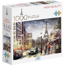 1001 Paris Manzaralı 1000 Parça 2,2mm Kalınlık 48X68CM Profesyonel Hobi Puzzle Yapboz Serisi