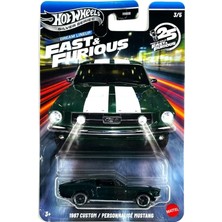 1001 Gümüş Serisi Hızlı ve Öfkeli Rüya Dizisi - 1967 Özel Mustang [yeşil] 3/5-1: 64 Ölçekli Di