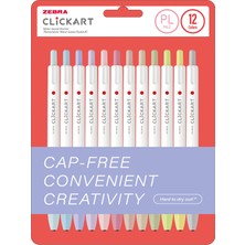 1001 Zebra Clıckart Market Pen Pl 12 Lı Set