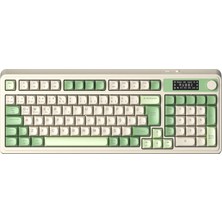 1001 S99 Pro Retro Rgb Gaming 3 Modlu Bluetooth/2.4ghz/usb-C Kablosuz Makrolu Türkçe Q Klavye (Yeşil)