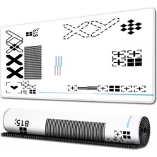 1001 Grıd Xxl Mouse Pad 90X40 Cm, Büyük Masa Matı, 3 mm Dikişli Kenar, Kaymaz Kauçuk Taban, Gaming M