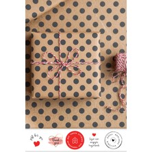1001 5 Adet Puantiyeli Paket Kağıdı, 25M Paket Ipi, 35 Adet Stickerdan Oluşan Ambalaj Seti | Hediye