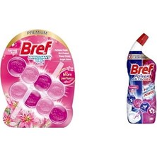 1001 Wc Brilliant Tuvalet Temizleme Jel Çiçek Kokulu 2'li (2 x 42 G) ve Bref Wc Power Aktiv Jel Çiçek