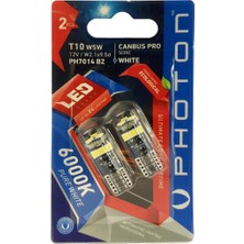 1001 Ampul T10 W5W 12V Canbus Pro LED (2'li Blister) Pht PH7014 B2