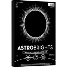 1001 Astrobrights Renkli Kart Stoğu, 29,5 kg Kapak Ağırlığı, 8,5 x 11, Eclipse Siyah, 100/PAKET