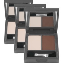 1001 Göz Farı - Duo Eyeshadow 207 Soft Beige & Walnut 3 G (3 Paketi)