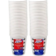 1001 1976-P Piknik Karton Bardak 7 Oz 25'li 2li Paket