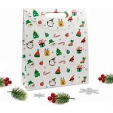 1001 25X32 cm Premium Kalite Yılbaşı Hediye Paketi – Zarf Model Karton Çanta, Yılbaşı Hediye Kut