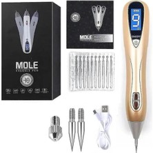 1001 Mole Plexr Pen Gold-Plazma Kalem Seti, Kablosuz Şarj, 10 Iğne, 3 Kartuş