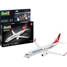 1001 63772 Model Seti Boeing 737-800 "türk Hava Yolları 1:144 Ölçekli Yapısız Plastik Model Kiti Ak
