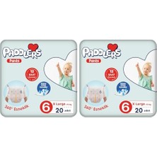 1001 Külot Bebek Bezi 6 Numara X-Large 20 Adet (15+Kg) Eko Paket (2 Paketi)