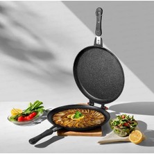 1001 Döküm 30 cm Balık ve Börek Tavası Siyah