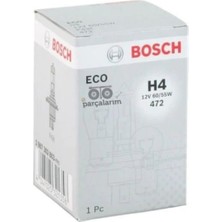 1001 1987302803 - Ampul H4 12V Standart H4 Ampul 55 / 60W Tırnaklı P43T DKM8855NM ile Uyumlu