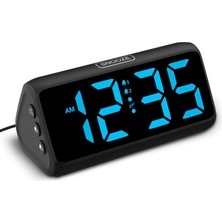 1001 Derin Uykular Için Yüksek Sesli Çalar Saat, LED Ekranlı, Çift Alarm, 5 Parlaklık Kısıcı, 4