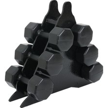 1001 Besinistanbul Ps Spor 3 Çift Set 3 kg 4 kg 5 kg + Stand Siyah