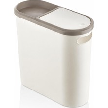 1001 Kups Çöp Kovası, 10 Lt Kapasiteli, Plastik, Tuvalet Kağıdı Tutuculu, Dar Alana Uyumlu, (Kahve)