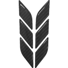 1001 Araç Otomobil Motosiklet Bisiklet Karbon Siyah 6 Parça Çok Amaçlı 3D Sticker