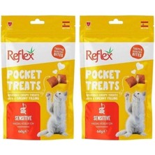 1001 Pocket Treats Sensitive Hassas Kedi Ödül Maması 60 gr 2li Paket