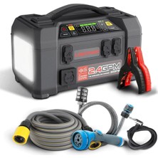 1001 AW401 12V 2500AMP Li-Polimer Akıllı Akü Takviye + Pompa + Basınçlı Yıkama + Powerbank + LED L